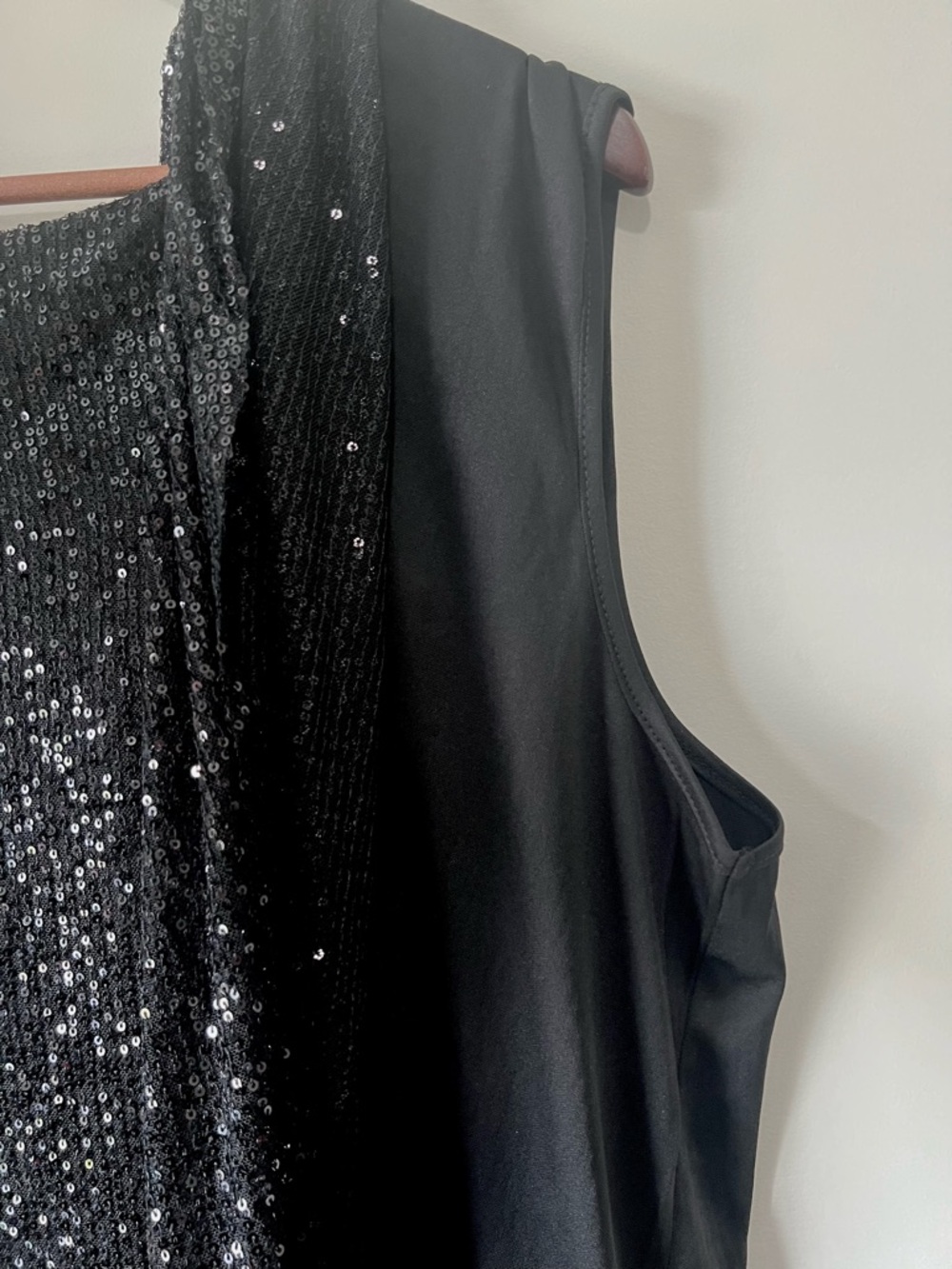 Origami by Vivien Black Sequin Layered Top - Picture 4 of 9